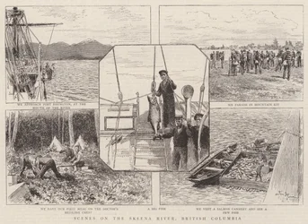 Scènes aan de Skeena-rivier, Brits-Columbia